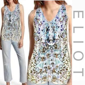 🍍3/$15🍍 Eliot Floral Sleeveless Silk Blouse